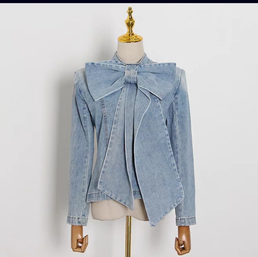 Bow tie jean shirt